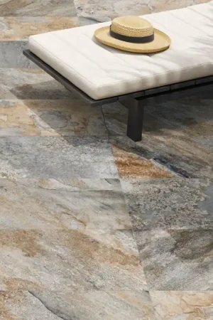 Carrelage SOLEA MULTI 60x120cm effet pierre antidérapant Commander Vite
